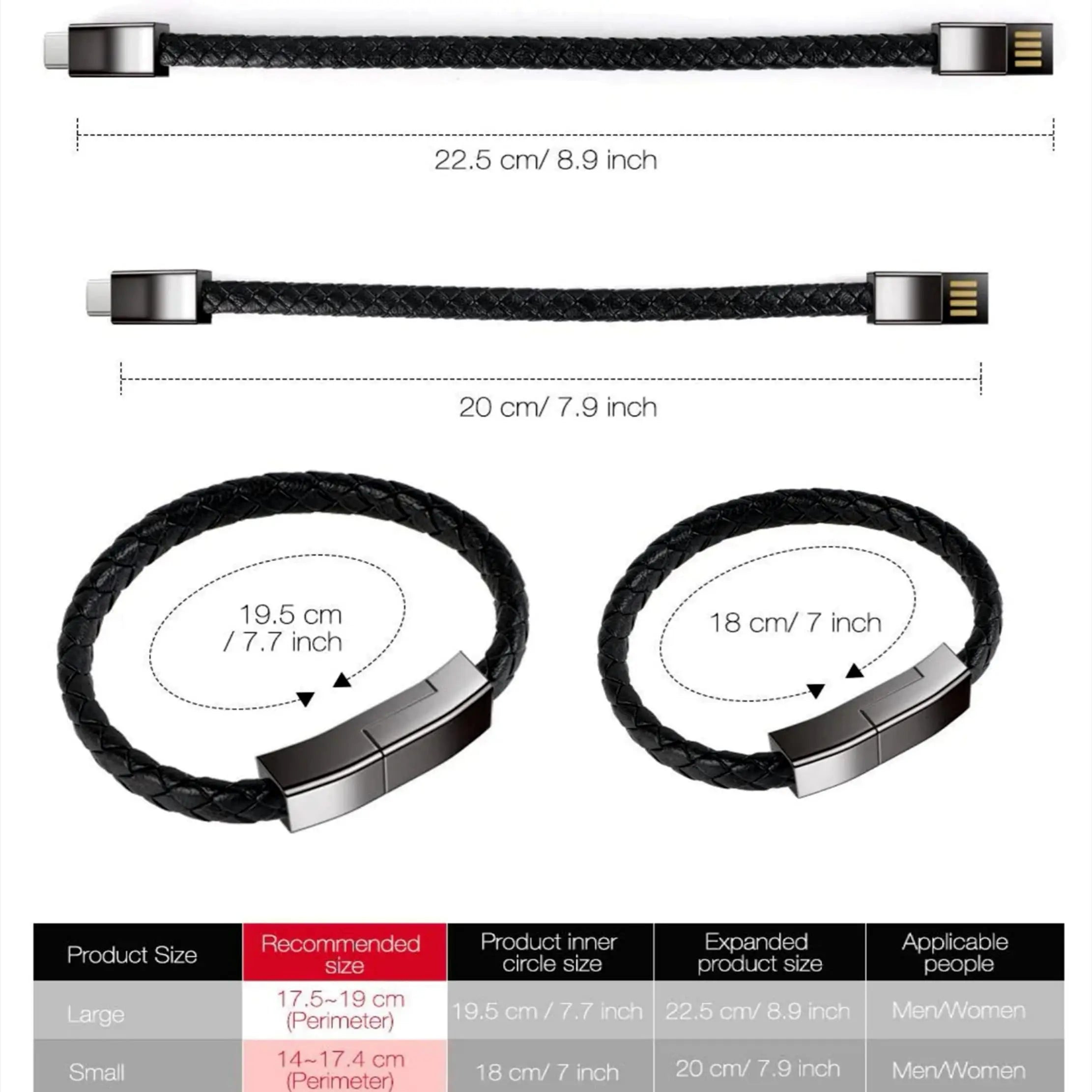 Leather Braided USB Charging Cable and Data Transfer Cable for iPhone, Samsung, Huawei, and Xiaomi