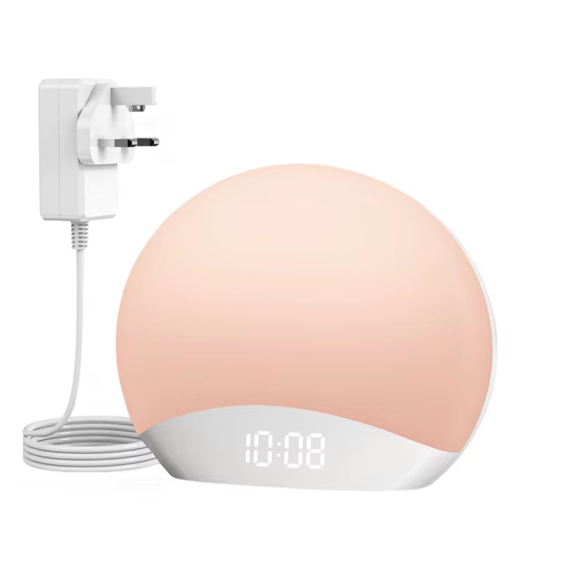 Awakening Wake up Sunrise Alarm Clock Table Clock Dimmable with 3 Ring 8 Nightlight 26 Sound Sleep Timer Night Light