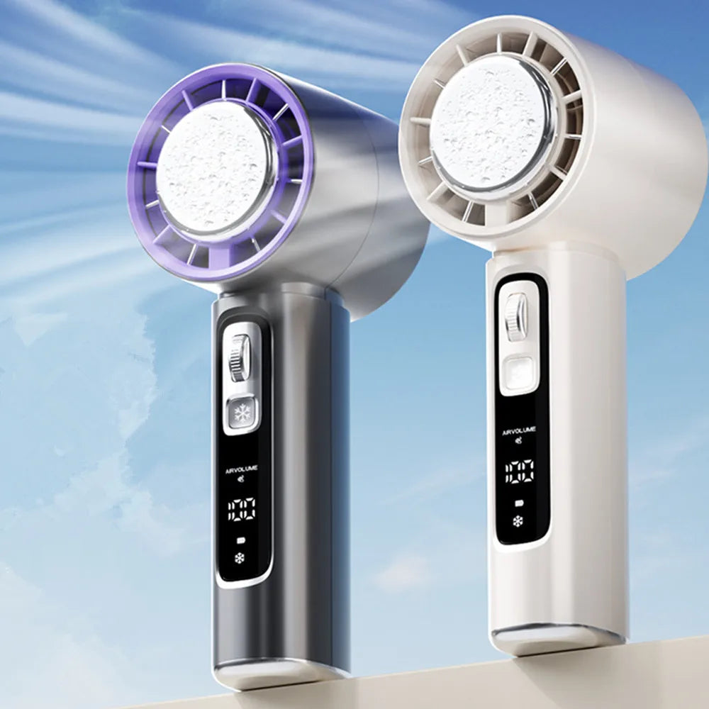 2024 High-Speed Handheld Electric Fan with Semiconductor Refrigeration, 4000mAh USB Rechargeable Portable Outdoor Fan