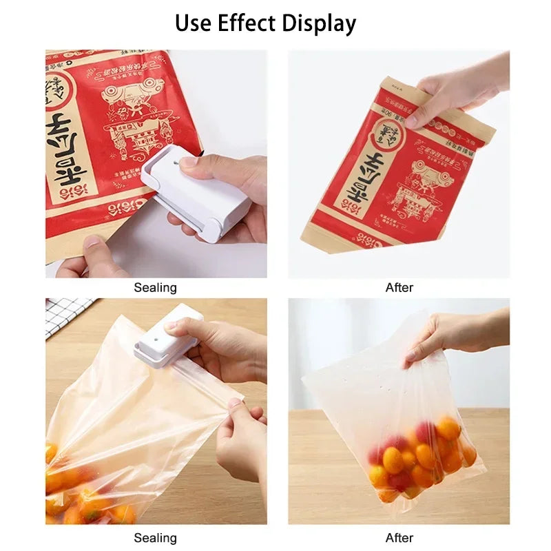 Compact Heat Bag Sealing Machine for Food Packaging - Portable Thermal Plastic Sealer