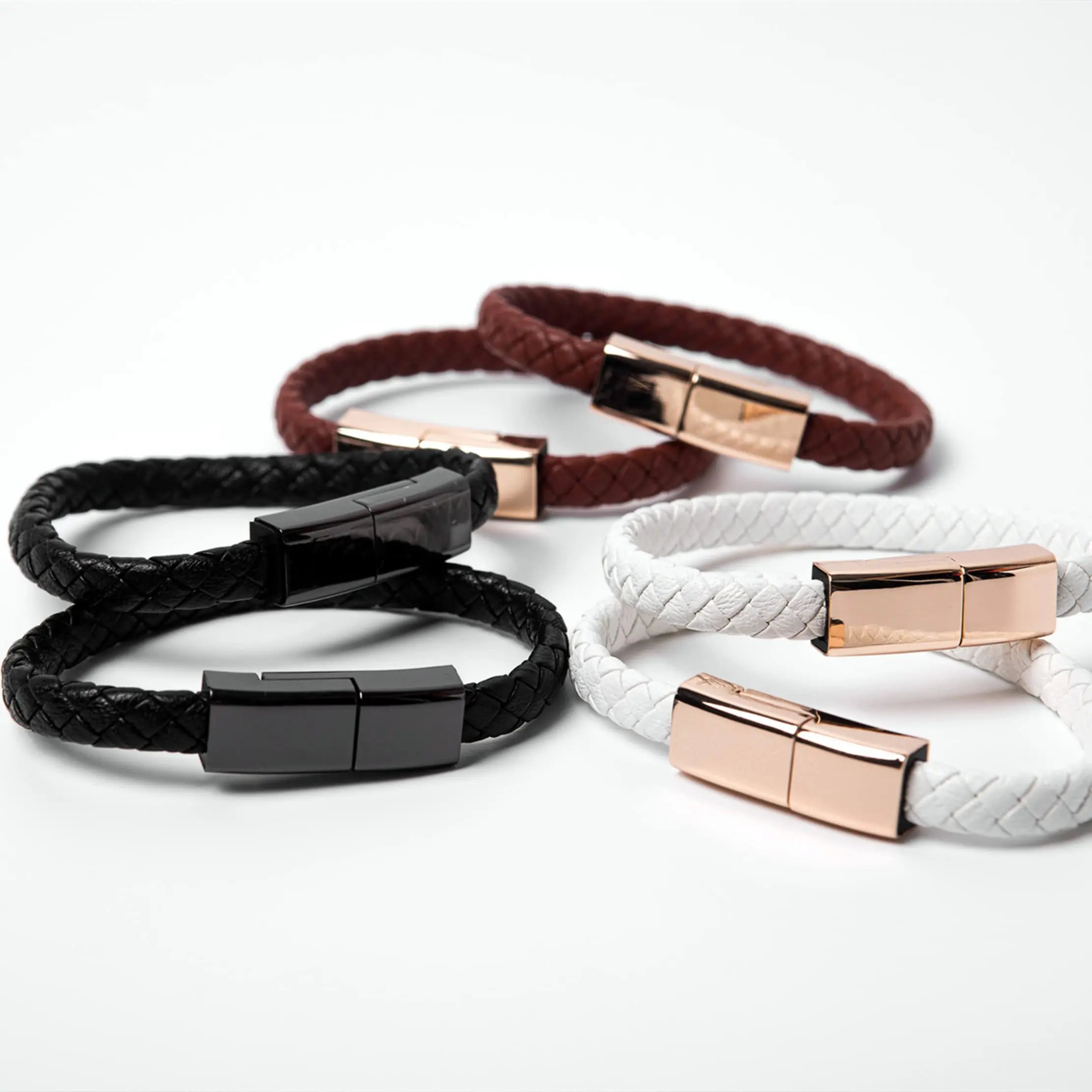 Leather Braided USB Charging Cable and Data Transfer Cable for iPhone, Samsung, Huawei, and Xiaomi